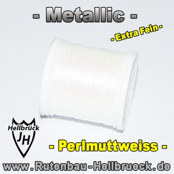 Metallic Bindegarn - Fein - Farbe: Perlmuttweiss - Allerbeste Qualität !!!